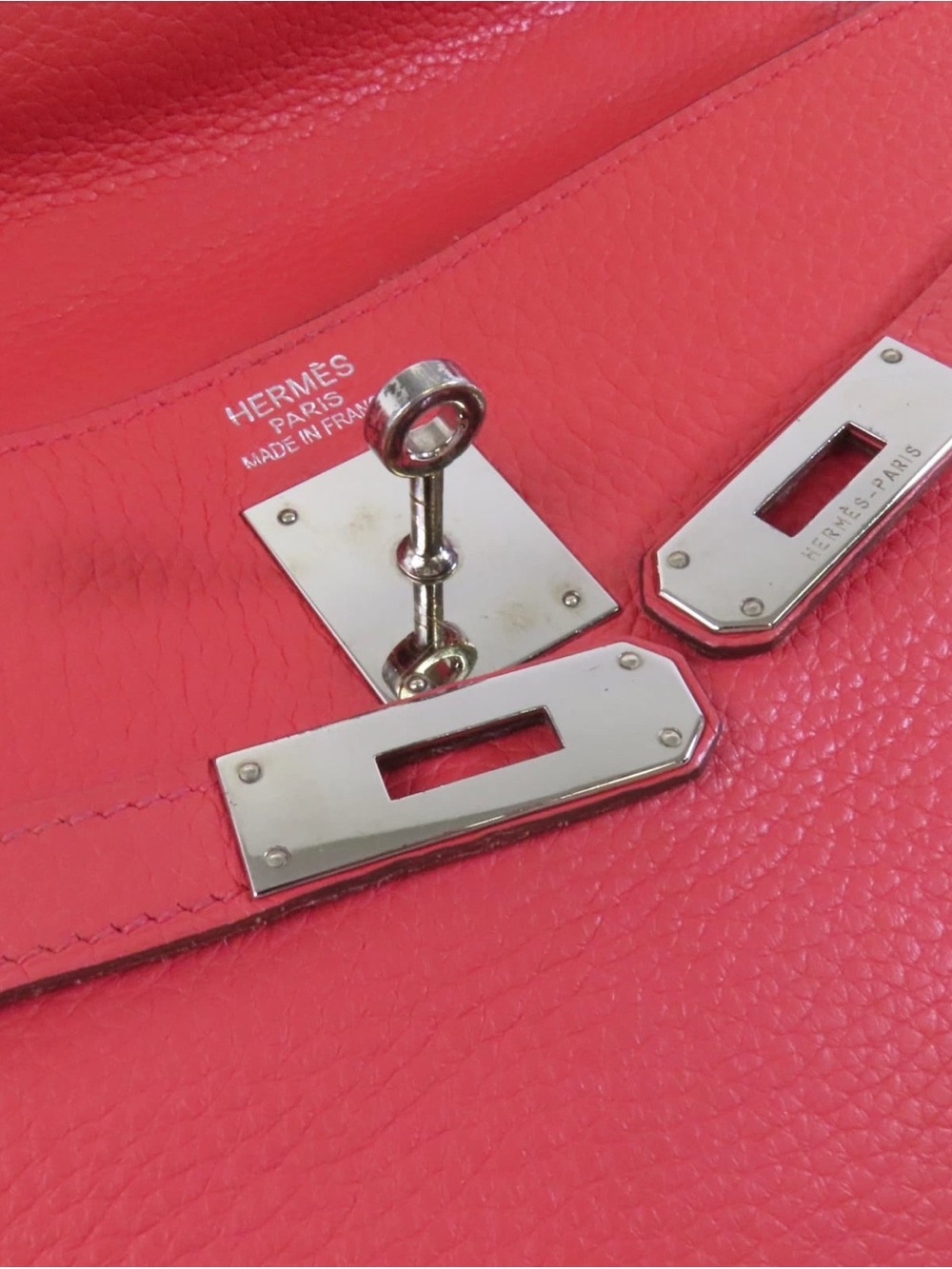 Authentic HERMES KELLY 35 pink clemence leather with strap - Picture 11 of 16